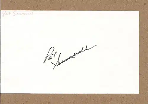 Pat Summerall Hof Announcer Signed Xindex Card   Nfl Cut Signatures