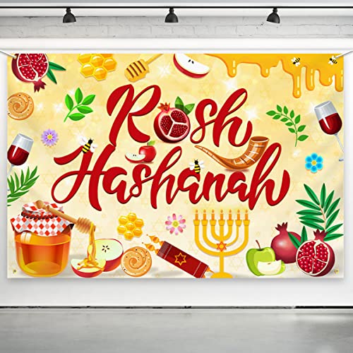 Rosh Hashanah Backdrop Jewish Party New Year Decorations Shana Tova Banner Photo Background Jewish Rosh Hashanah Party Supplies For Home Office