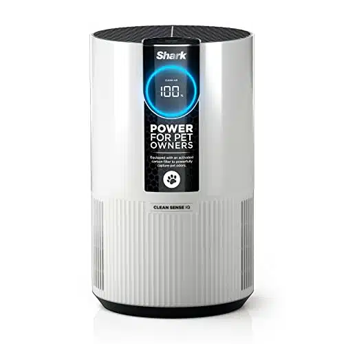 Shark Hppet Clean Sense Air Purifier For Home, Allergies, Pet Hair, Hepa Filter, Sq Ft, Small Room, Bedroom, Captures % Of Particles, Pet Dander, Fur, Allergens &Amp; Odor, Portab