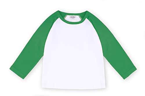 St. Parker'S Day Toddler Baby Girls Boys Long Sleeve Shirts Raglan Shirt Baseball Tee Cotton T Shirt Green