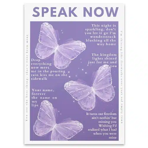 Taylor Music Posters Speak Now Album Lyrics Wall Art