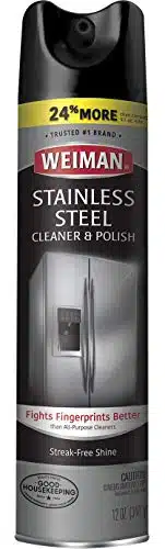 Weiman Stainless Steel Cleaner And Polish Spray, Fights Fingerprints, Leaves No Streaks, Oz