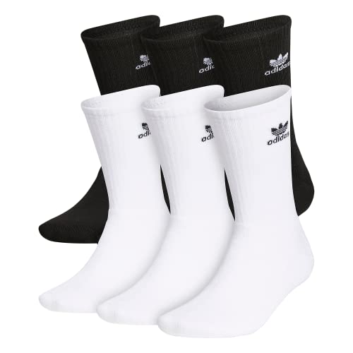 Adidas Originals Trefoil Crew Socks (Pair), Whiteblack, Large