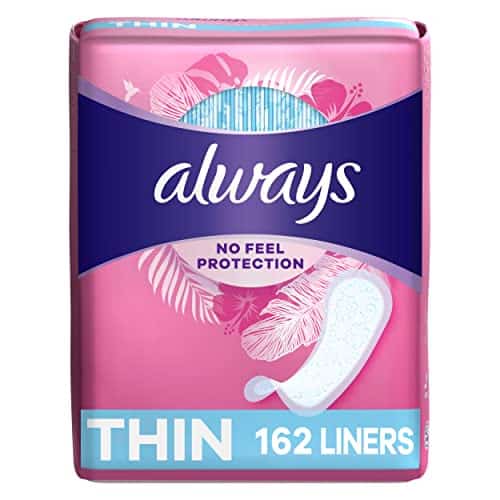 Always Thin Daily Panty Liners For Women, Light Absorbency, Unscented, Count