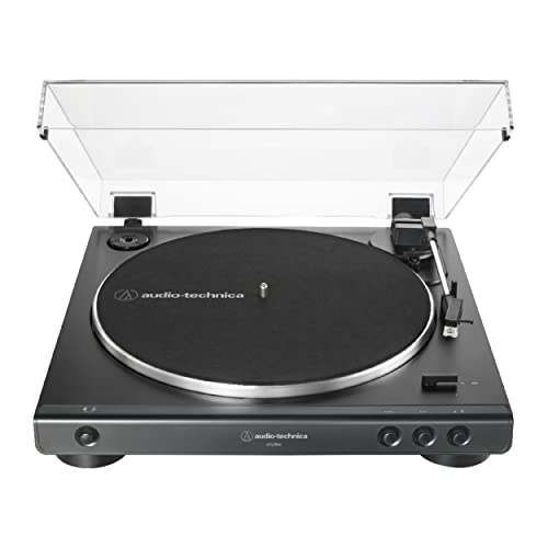 Audio Technica At Lpx Bk Fully Automatic Belt Drive Stereo Turntable, Black, Hi Fi, Speed, Dust Cover, Anti Resonance, Die Cast Aluminum Platter