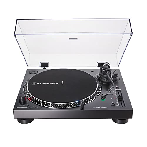 Audio Technica At Lpxusb Bk Direct Drive Turntable (Analog & Usb), Fully Manual, Hi Fi, Speed, Convert Vinyl To Digital, Anti Skate And Variable Pitch Control Black