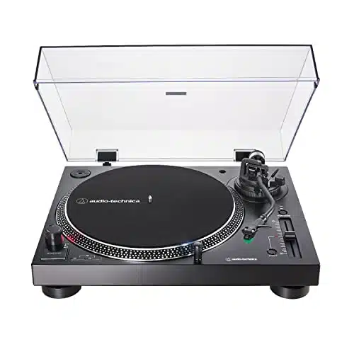 Audio Technica At Lpxusb Bk Direct Drive Turntable (Analog & Usb), Fully Manual, Hi Fi, Speed, Convert Vinyl To Digital, Anti Skate And Variable Pitch Control Black