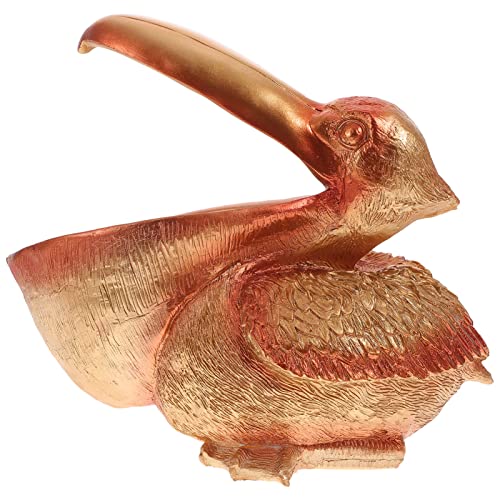 Beaupretty Pelican Key Holder Golden Key Bowl Dish Organizer Pelican Decorations Tray For Home