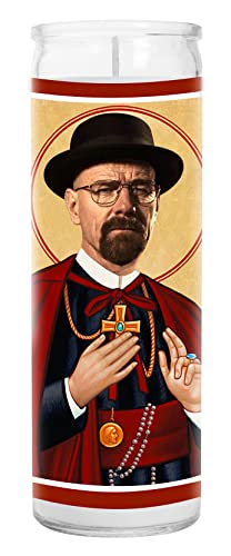 Bryan Cranston Celebrity Prayer Candle   Walter White Saint Candle   Inch Glass Prayer Votive   Handmade In Usa   Celeb Novelty Breaking Actor Bad Tv Show Movie Gift