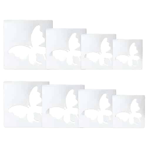 Butterfly Stencils For Painting, Pcs Large Butterfly Stencils,Reusable Butterfly Template Stencils,Plastic Butterfly Art Drawing Paint Stencil For Craft Wall Wood Canvas Fabri