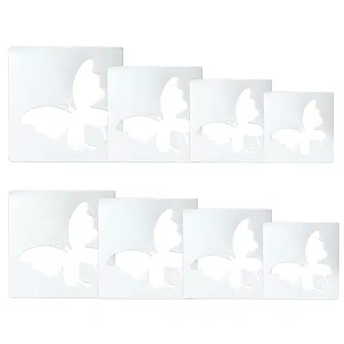 Butterfly Stencils For Painting, Pcs Large Butterfly Stencils,Reusable Butterfly Template Stencils,Plastic Butterfly Art Drawing Paint Stencil For Craft Wall Wood Canvas Fabri