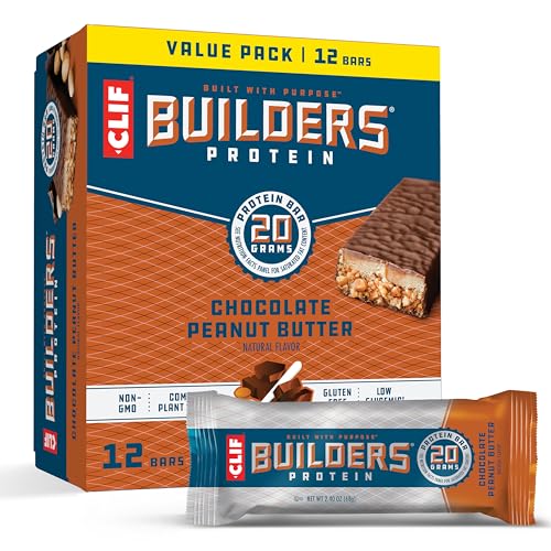 Clif Builders   Chocolate Peanut Butter Flavor   Protein Bars   Gluten Free   Non Gmo   Low Glycemic   G Protein   Oz. (Pack)