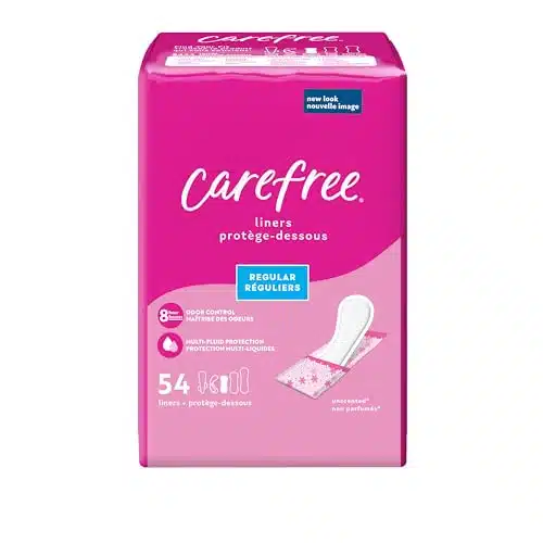 Carefree Panty Liners, Regular Liners, Wrapped, Unscented, Ct (Packaging May Vary)