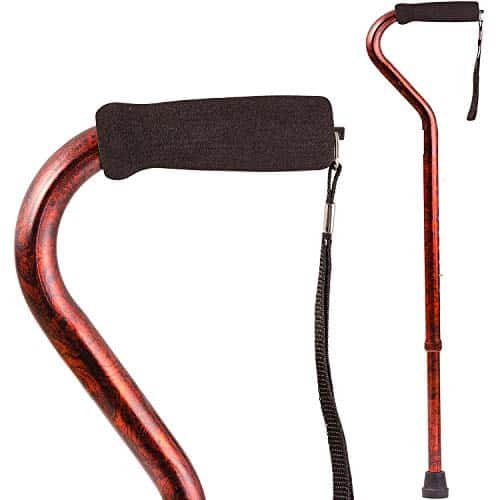 Dmi Adjustable Walking Cane And Walking Stick For Men And Women, Lightweight, Adjusts From Inches, Supports Up To Lbs With Ergonomic Soft Foam Offset Hand Grip And Wrist Strap