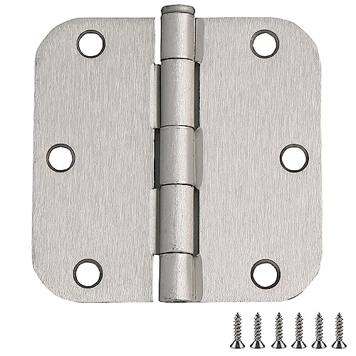 Design House Radius Steel Hardware Hinges Interior Doors, Pack, Satin Nickel