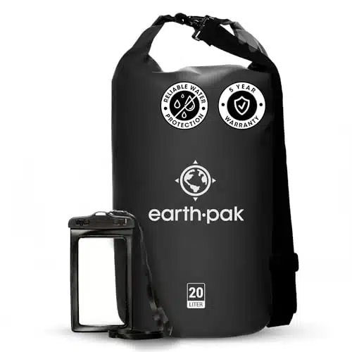 Earth Pak Waterproof Dry Bag   Roll Top Waterproof Backpack Sack Keeps Gear Dry For Kayaking, Beach, Rafting, Boating, Hiking, Camping And Fishing With Waterproof Phone Case