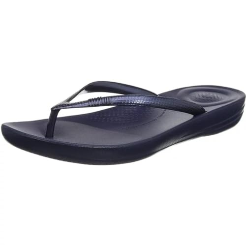 Fitflop Women'S Iqushion Ergonomic Flip Flops, Midnight Navy,