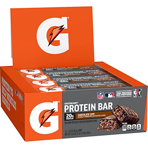 Gatorade Whey Protein Recover Bars, Chocolate Chip, Ounce Bars (Count)