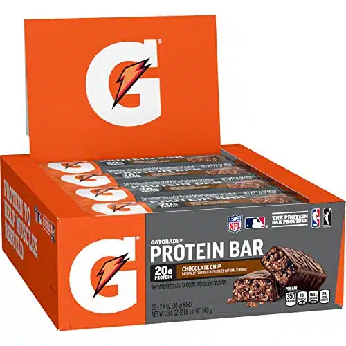 Gatorade Whey Protein Recover Bars, Chocolate Chip, ounce bars (Count)