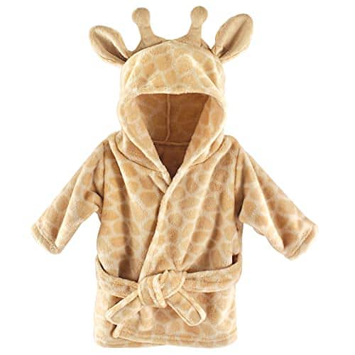 Hudson Baby Unisex Baby Plush Animal Face Bathrobe, Giraffe, Onths