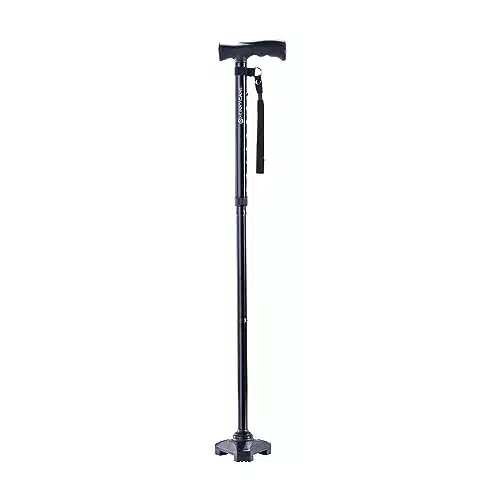 Hurrycane Hcane Bk Cfreedom Edition Foldable Walking Cane With T Handle, Original Black