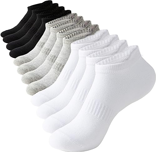 Irisbear Ankle Socks For Women Running Athletic Low Cut Tab Socks Sports No Show Socks Pairs Whiteblackgray