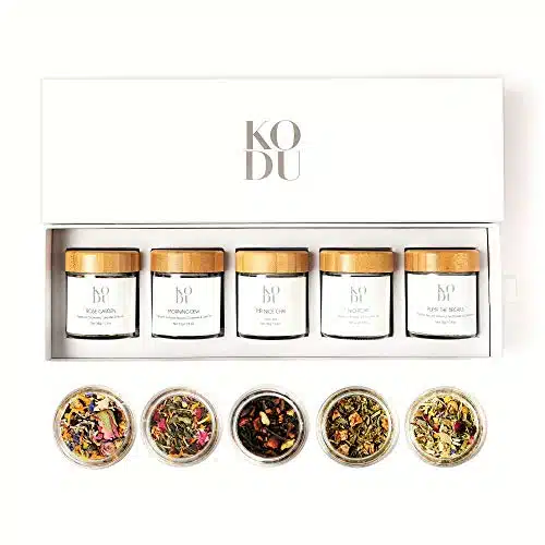 KODU Tea Lovers Gift Set  Loose Leaf Tea Gift Set  Chai & Herbal Tea Variety Pack For Gourmet Tea Lovers  Tea Sampler Gift Box With Assortment of Flavors