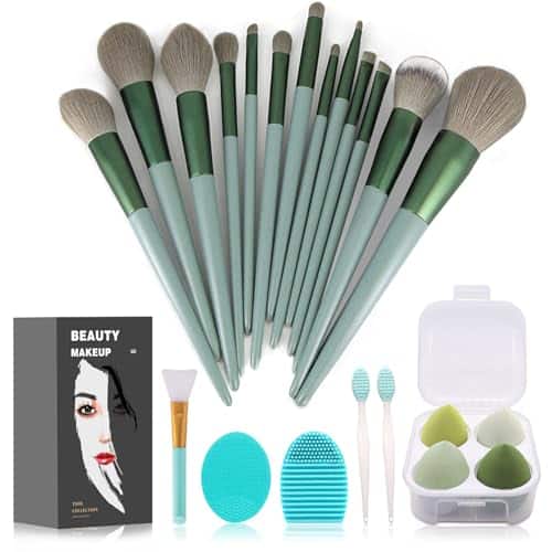 Makeup Brushes Pcs Makeup Kit,Foundation Brush Eyeshadow Brush Make Up Brushes Set (Green, Piece Set)