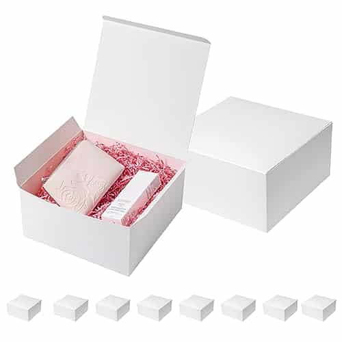 Mcfleet Gift Boxes With Lids Xxinches Pack Bridesmaid Proposal Boxes White Cardboard Gift Box For Presents, Craft Boxes For Christmas, Wedding, Graduation, Holiday, Birthday G