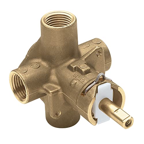 Moen Brass Posi Temp Pressure Balancing Tub And Shower Valve, Four Port Cycle Valve With Standard Inch Ips Connections,