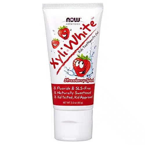 Now Solutions, Xyliwhite Toothpaste Gel For Kids, Strawberry Splash Flavor, Kid Approved! Ounce, Packaging May Vary