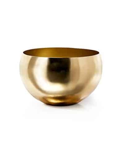 Serene Spaces Living Gold Colored Metal Bowl Ideal For Weddings, Parties, Events, Restaurants, Home Decor, Measures Inches Tall And Inches Dia