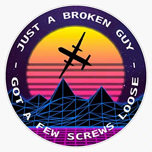 Sky King   Just A Broken Guy Sticker Vinyl Bumper Sticker Decal Waterproof