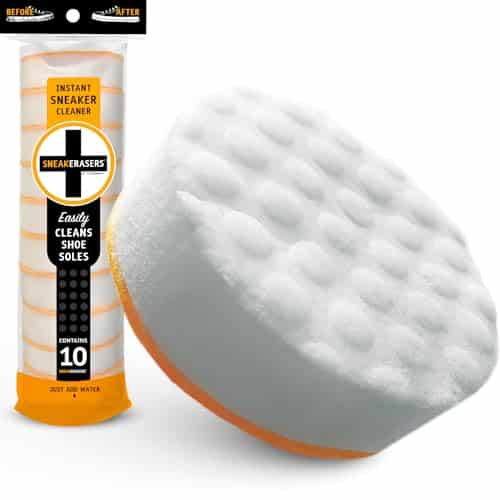 Sneakerasers Instant Sole And Sneaker Cleaner, Premium, Disposable, Dual Sided Sponge For Cleaning & Whitening Shoe Soles (Pack)