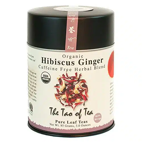 The Tao of Tea, Hibiscus Ginger Tea, Loose Leaf, Ounce Tin to make cups