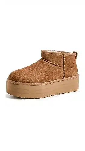 Ugg Women'S Classic Ultra Mini Platform Boot, Chestnut,