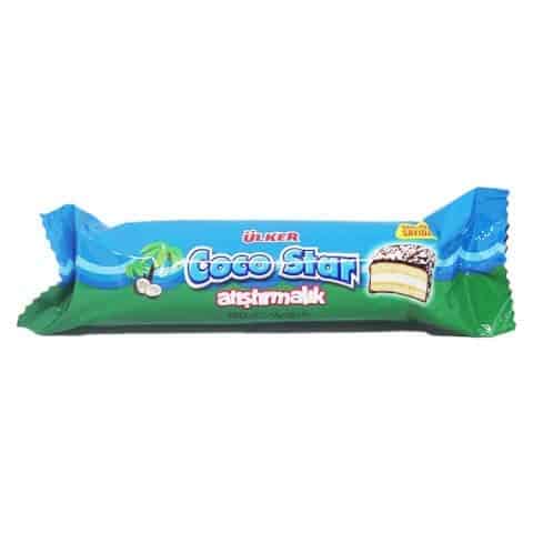 Ulker Coco Star Cocostar Chocolate Covered Coconut Bar, Count (Pack Of ),Turkish