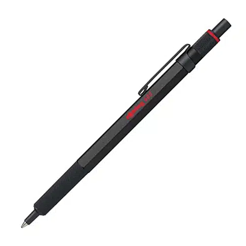 Rotring Ballpoint Pen, Medium Point, Black Ink, Black Barrel, Refillable