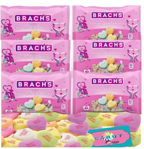 B'S Large Conversation Hearts Valentines Candy Bulk Mega Pounds   Oz Gift Set  Wintergreen, Banana, Orange, Lemon, Cherry & Grape   Includes Bonus Fote Brand Candy Magenet