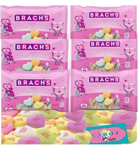 B'S Large Conversation Hearts Valentines Candy Bulk Mega Pounds   Oz Gift Set  Wintergreen, Banana, Orange, Lemon, Cherry & Grape   Includes Bonus Fote Brand Candy Magenet