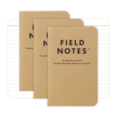 Field Notes Original Kraft Pack   Ruled Paper Memo Books   Lined Page Pocket Notebooks   X