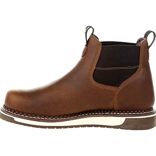 Georgia Boot Men'S Amp Lt Wedge Chelsea Boot, Brown,