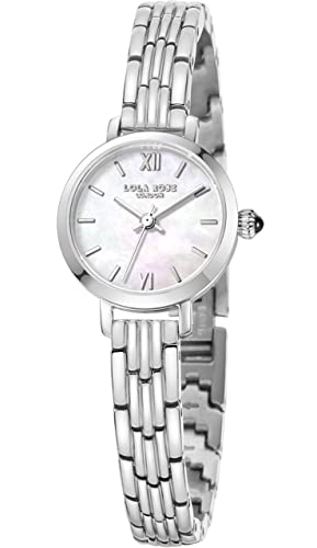 Lola Rose Women'S Mother Of Pearl Watch With White Gold Tone Bracelet