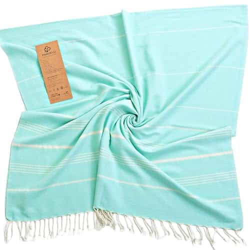 Pamuklu Cloud Oversized Beach Towel   Sand Resistant, Quick Drying, Compact, Soft And Absorbent   % Organic Turkish Cotton   For Pool, Yoga, Travel, Outdoor Adventures, And Gi