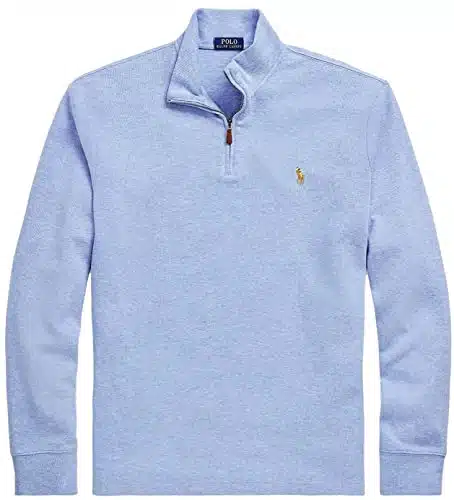 Polo Ralph Lauren Mens Classic Estate Rib Quarter Zip Pullover Sweater (L, Jamicabluesigpny)