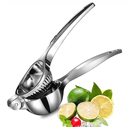 Tezz Premium Lemon Squeezer, Large Heavy Duty Handhelp Juicer For Lemon, Stainless Steel Hand Press Citrus Juicer, Lime Squeezer Bar Tool, Manual Citrus Press