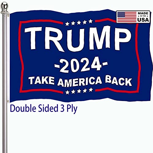 Trump Flag Xoutdoor Double Sided Ply Donald Trump Take America Back Flags Vivid Color Clear Pattern Reinforcement Sewing Durable Polyester