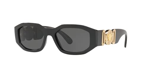 Versace Man Sunglasses Black Frame, Dark Grey Lenses, M