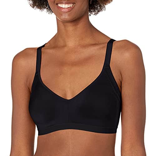 Warner'S Blissful Benefits Seamless Wireless Lightly Lined T Shirt Bra, Black, Medium