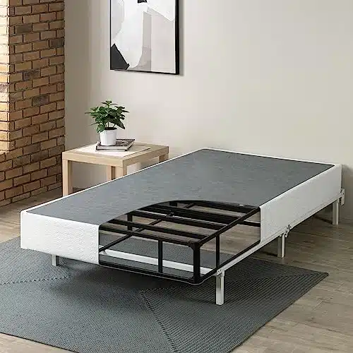 Zin Inch Metal Smart Box Spring With Quick Assembly  Mattress Foundation  Strong Metal Frame  Easy Assembly, Twin